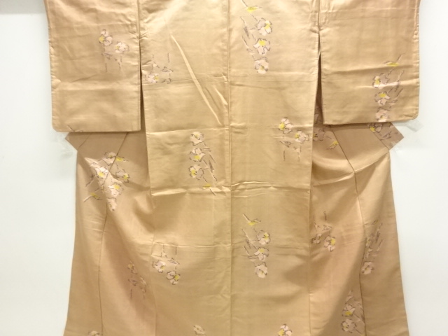 JAPANESE KIMONO / ANTIQUE KIMONO / SILK / MEISEN / WOVEN FLOWER